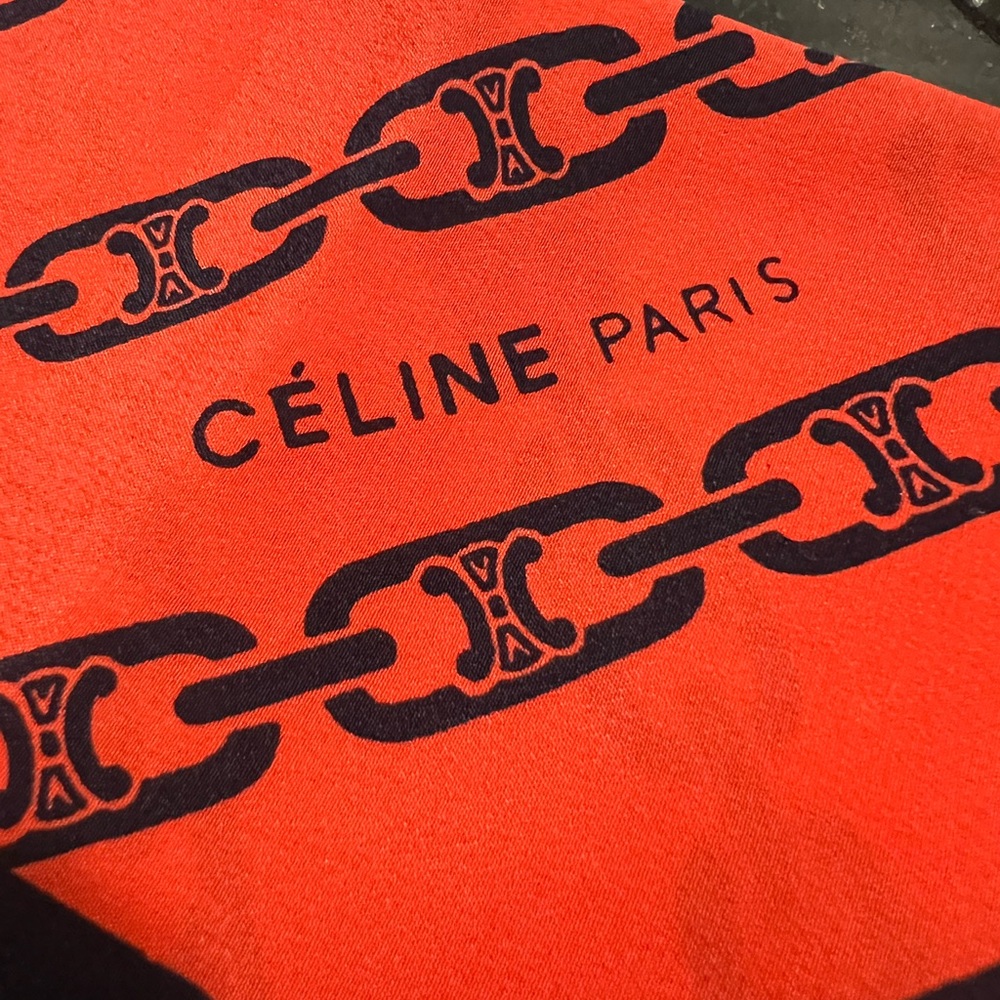 Celine Vintage Chain Pattern Scarf - Picture 2 of 9